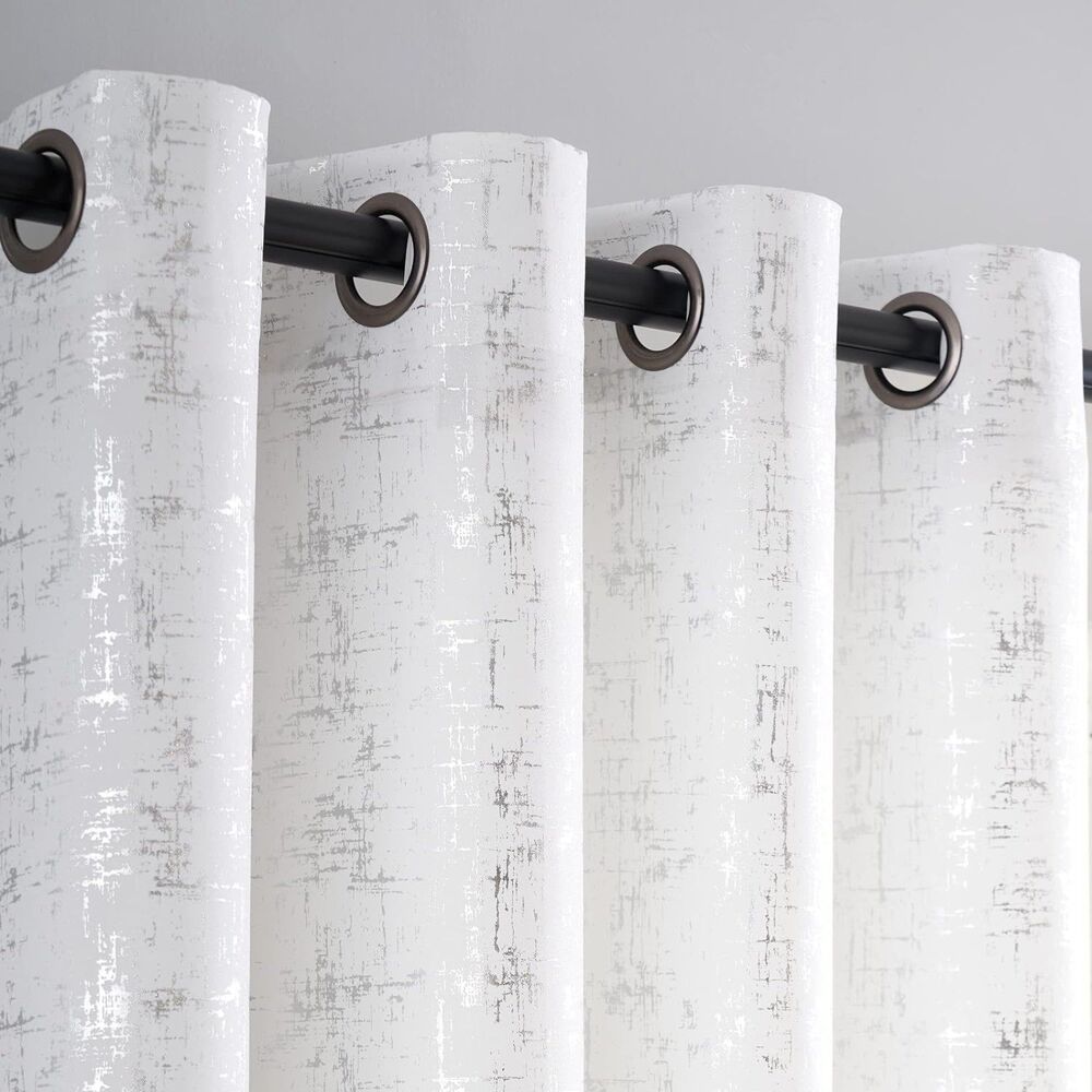 Taisier Home Geometric Dot Linen Curtains - 52" x 84" (2 Panels)